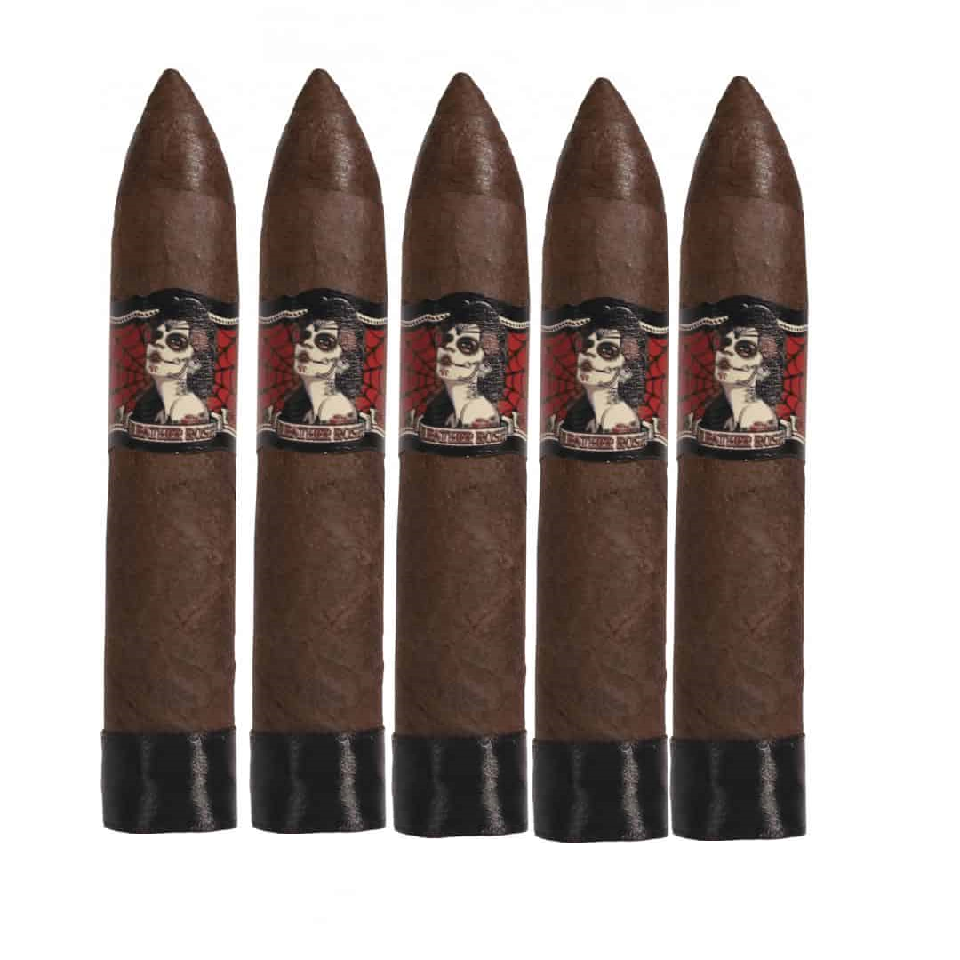 Deadwood by Drew Estate Leather Rose Torpedo Pack of 5 cigars