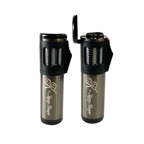 K By Karen Berger Gun Metal Triple Torch  Lighter