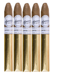Casa Fernandez Aganorsa Leaf Signature Selection Belicoso Corojo (6-1/4x52) Pack of 5 cigars .