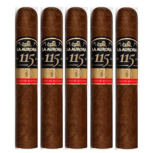 La Aurora 115th toro 5 3/4x54 Pack of 5 cigars