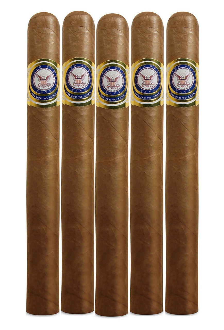 Navy Salute To Arms Churchill Military  Cigars 7 X 50 Pack of 5